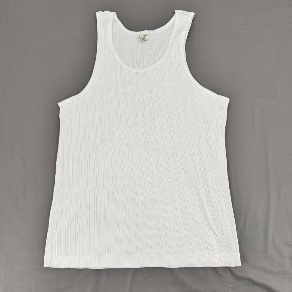 Michael Jordan Collection Hanes Ribbed White Tank Top L 42-44